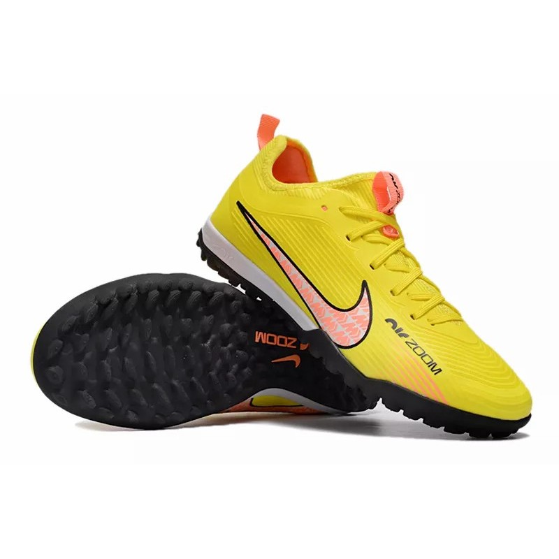 Botas de Fútbol Nike Air Zoom Mercurial Vapor XV Pro TF Unisex Amarillo&Rosado (#35~#45)