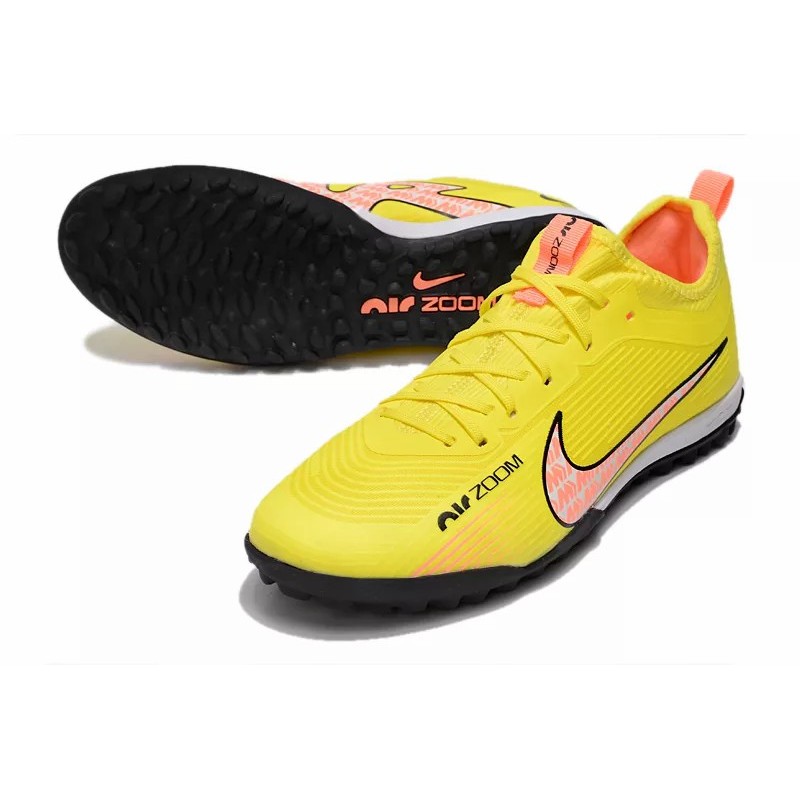 Botas de Fútbol Nike Air Zoom Mercurial Vapor XV Pro TF Unisex Amarillo&Rosado (#35~#45)