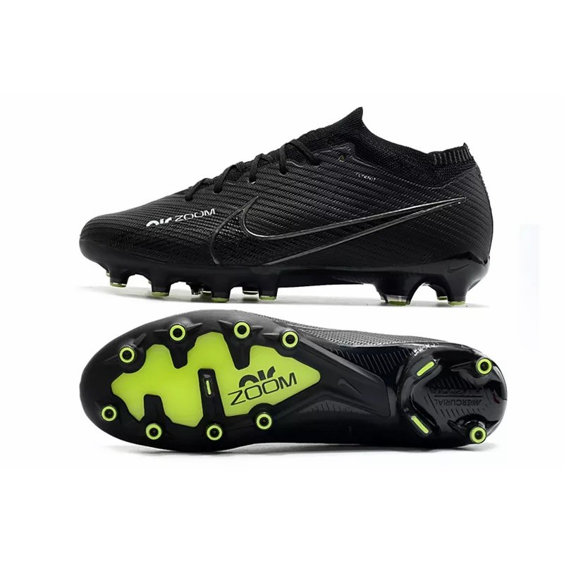 Botas de Fútbol Nike Air Zoom Mercurial Vapor XV Elite AG Unisex Negro&Amarillo Fluorescente (#36~#45)
