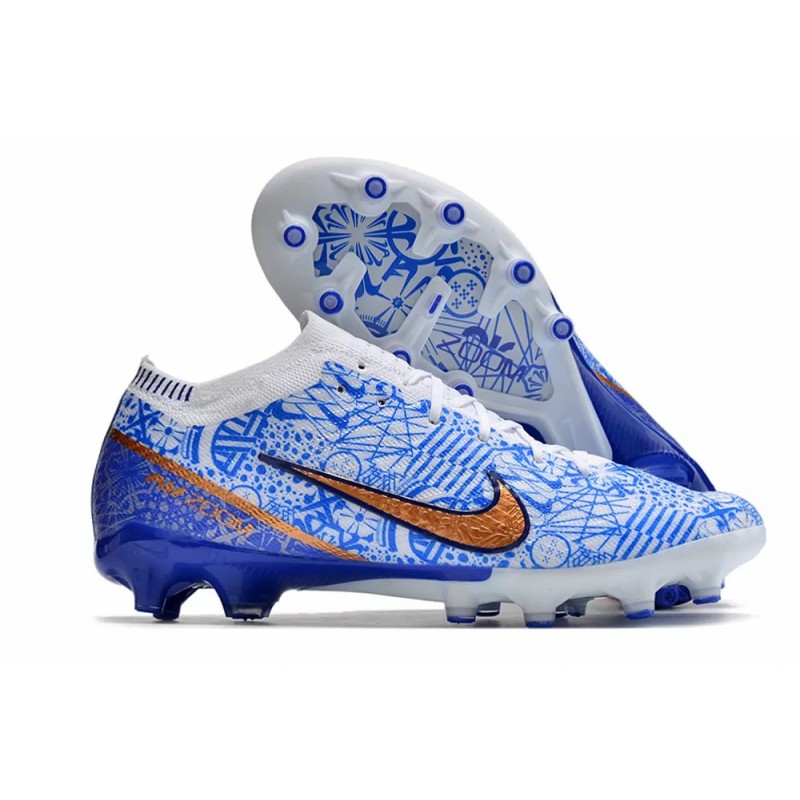 Botas de Fútbol Nike Air Zoom Mercurial Vapor XV Elite FG Unisex Azul&Blanco (#36~#45)