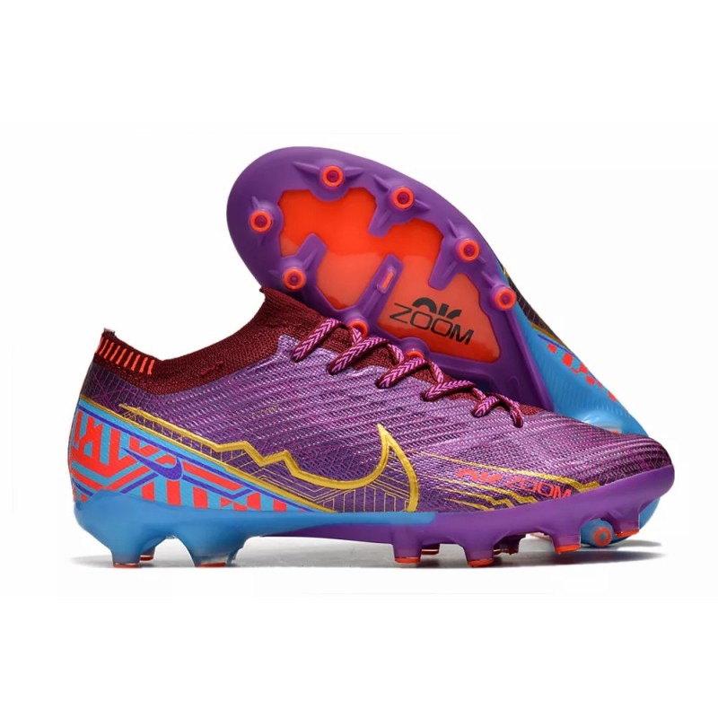 Botas de Fútbol Nike Air Zoom Mercurial Vapor XV Elite AG Unisex Púrpura&Azul (#36~#45)