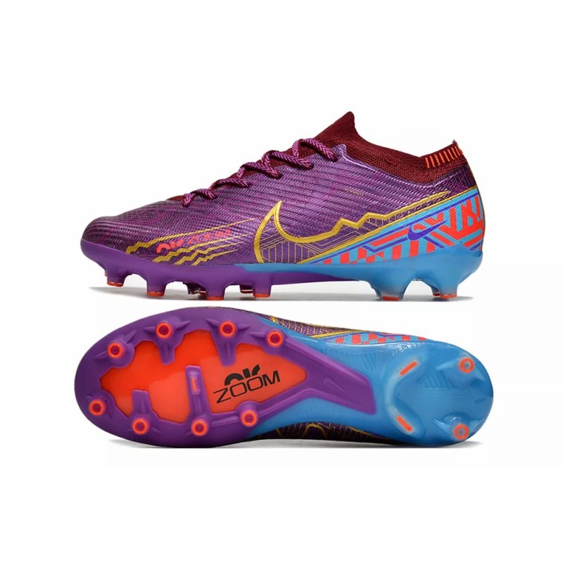 Botas de Fútbol Nike Air Zoom Mercurial Vapor XV Elite AG Unisex Púrpura&Azul (#36~#45)