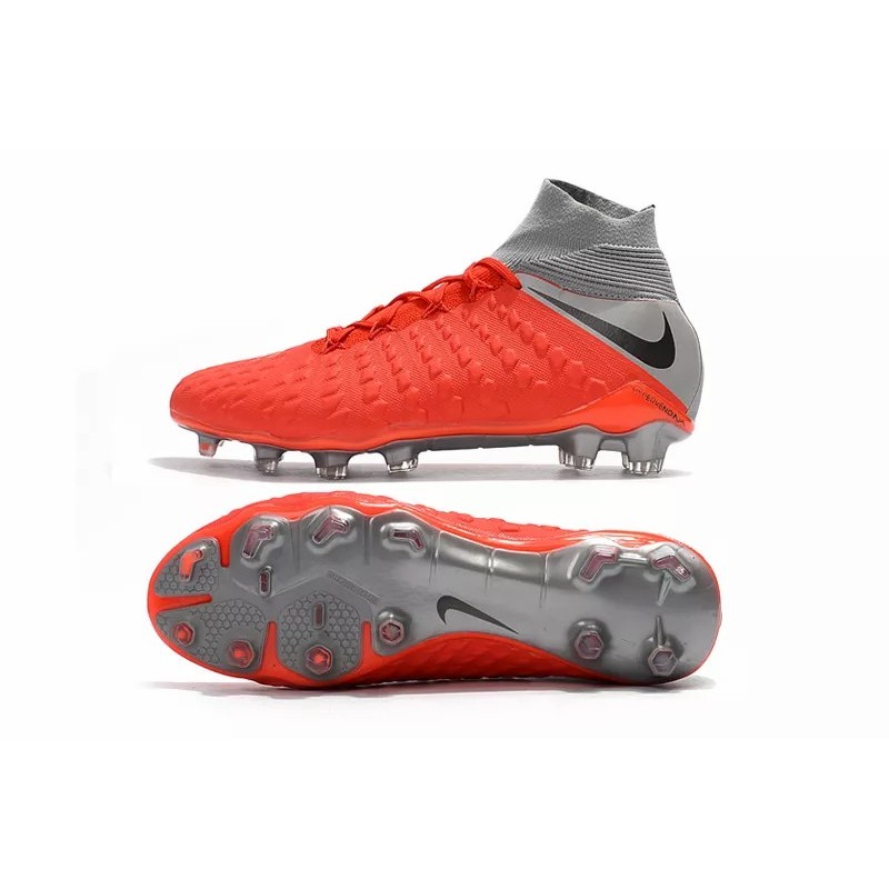 Botas de Fútbol Nike Hypervenom Phantom III DF FG Rojo (#39~#45)