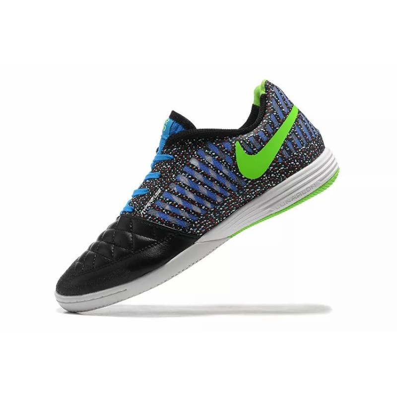 Botas de Fútbol Nike Lunar Gato II IC Hombre Negro&Azul&Verde (#39~#45)