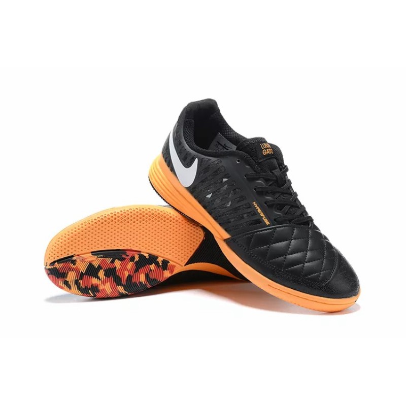 Botas de Fútbol Nike Lunar Gato II IC Hombre Negro&Naranja (#39~#45)