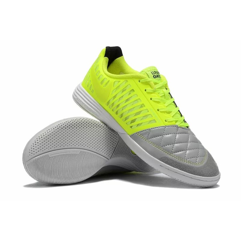 Botas de Fútbol Nike Lunar Gato II IC Hombre Gris&Amarillo (#39~#45)