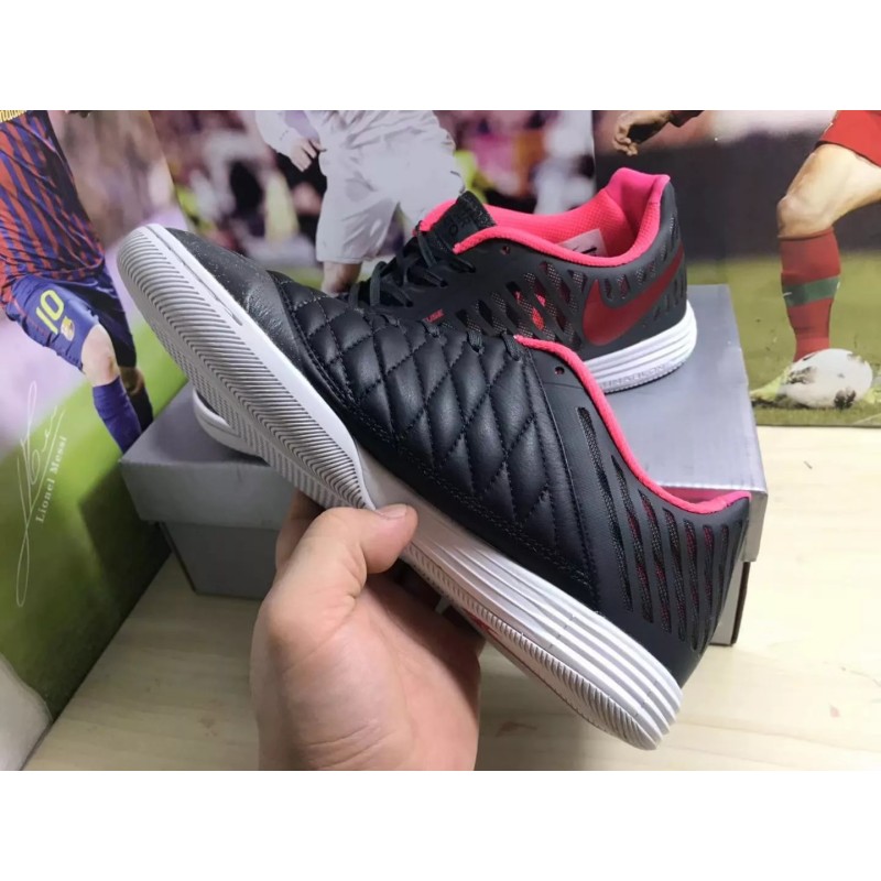 Botas de Fútbol Nike Lunar Gato II IC Hombre Negro&Rosa (#39~#45)