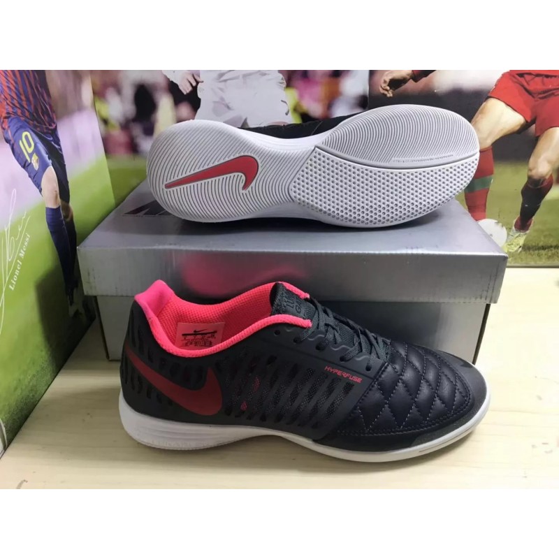 Botas de Fútbol Nike Lunar Gato II IC Hombre Negro&Rosa (#39~#45)