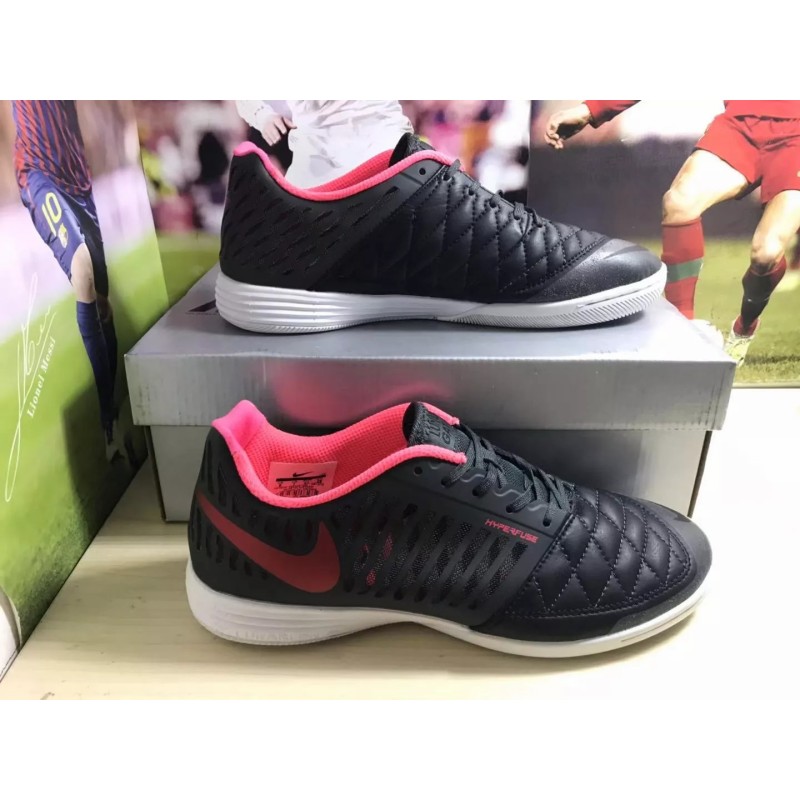 Botas de Fútbol Nike Lunar Gato II IC Hombre Negro&Rosa (#39~#45)