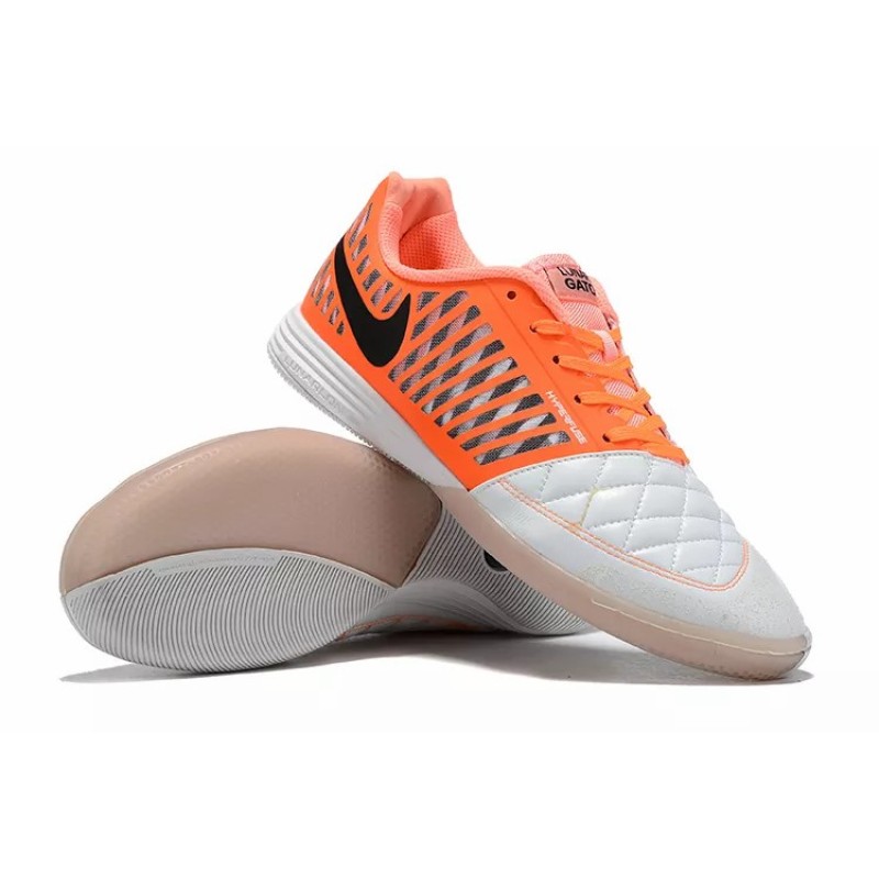Botas de Fútbol Nike Lunar Gato II IC Hombre Blanco&Naranja (#39~#45)