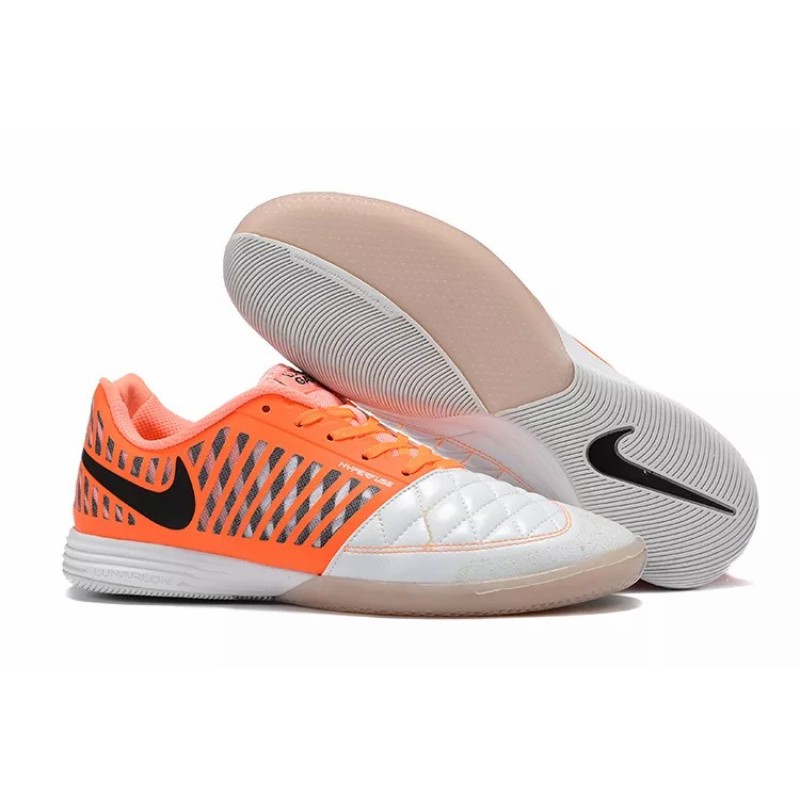 Botas de Fútbol Nike Lunar Gato II IC Hombre Blanco&Naranja (#39~#45)