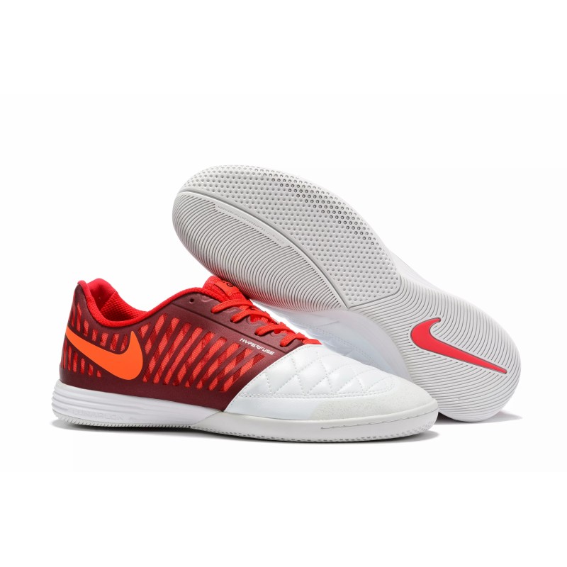 Botas de Fútbol Nike Lunar Gato II IC Hombre Blanco&Rojo (#39~#45)