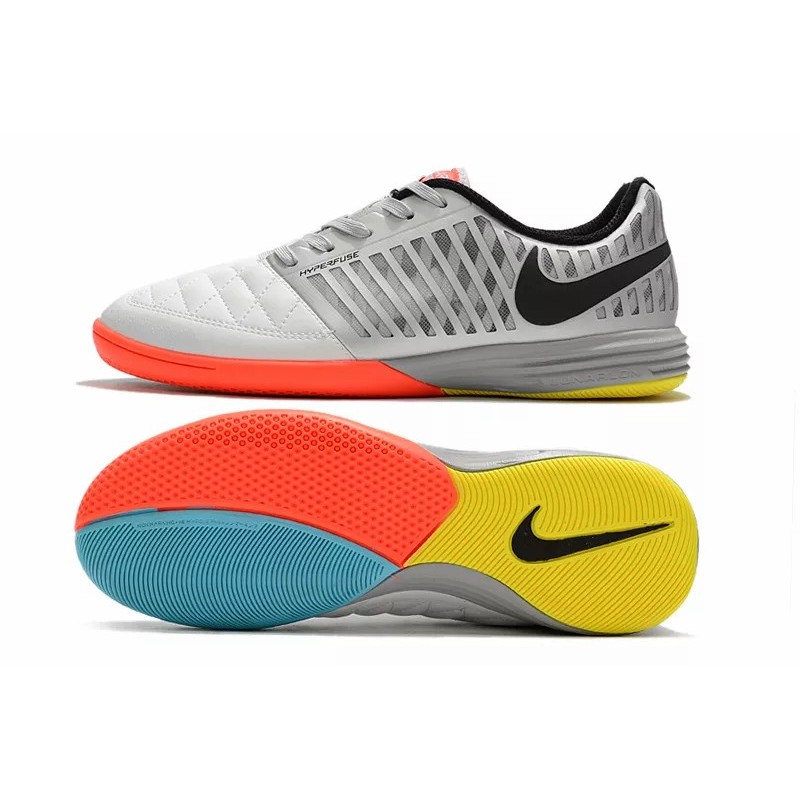 Botas de Fútbol Nike Lunar Gato II IC Hombre Blanco&Gris (#39~#45)