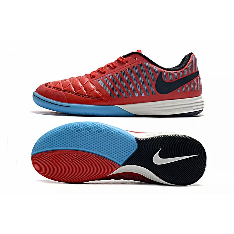 Botas de Fútbol Nike Lunar Gato II IC Hombre Blanco  /  Rojo (#39~#45)