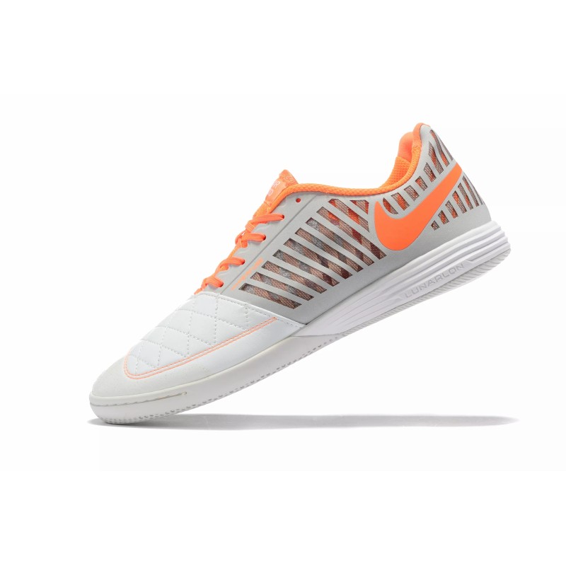 Botas de Fútbol Nike Lunar Gato II IC Hombre Blanco&Naranja (#39~#45)