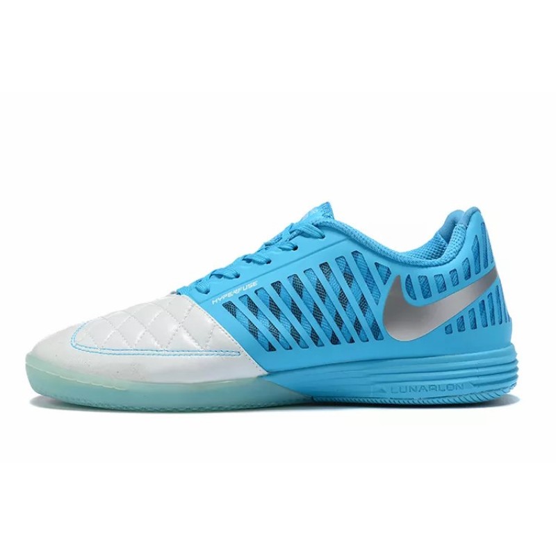 Botas de Fútbol Nike Lunar Gato II IC Hombre Azul Claro&Blanco (#39~#45)