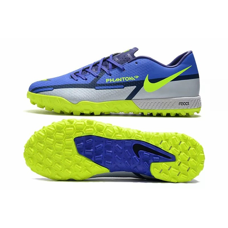 Botas de Fútbol Nike React Phantom GT2 Pro TF Hombre Celeste / Verde / Blanco&Azul / Negro / Naranja / Azul / Camuflaje / Azul Marino&Púrpura / Blanco&Amarillo / Negro&Azul / Blanco&Naranja (#39~#45)