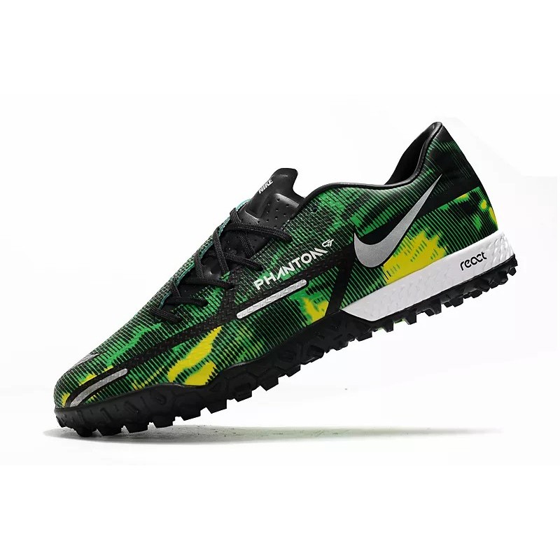 Botas de Fútbol Nike React Phantom GT2 Pro TF Hombre Celeste / Verde / Blanco&Azul / Negro / Naranja / Azul / Camuflaje / Azul Marino&Púrpura / Blanco&Amarillo / Negro&Azul / Blanco&Naranja (#39~#45)