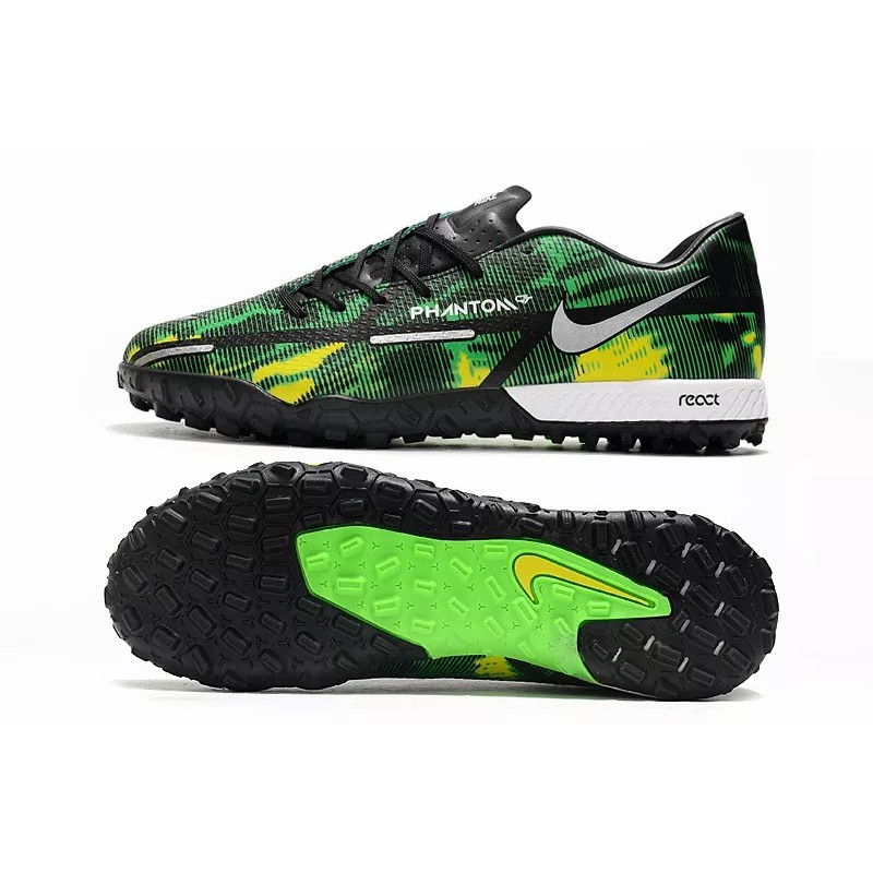 Botas de Fútbol Nike React Phantom GT2 Pro TF Hombre Celeste / Verde / Blanco&Azul / Negro / Naranja / Azul / Camuflaje / Azul Marino&Púrpura / Blanco&Amarillo / Negro&Azul / Blanco&Naranja (#39~#45)