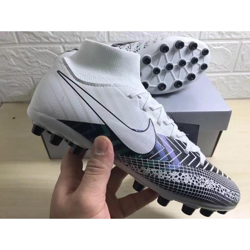 Botas de Fútbol Nike Mercurial Vapor 13 Academy AG Unisex Blanco (#35~#45)
