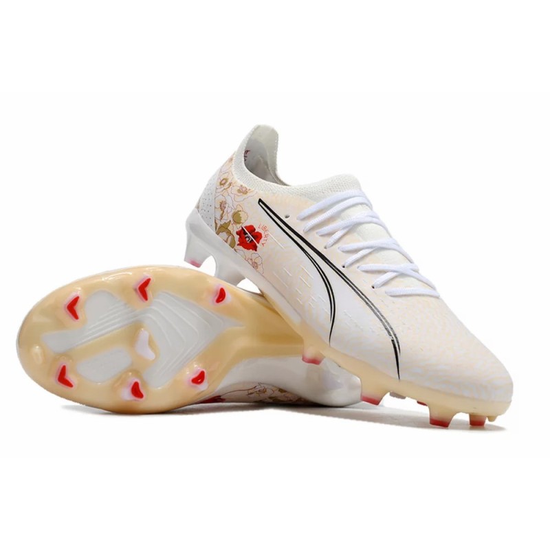 Botas de Fútbol Puma Ultra Ultimate FG Blanco&Naranja&Rojo (#39~#45)