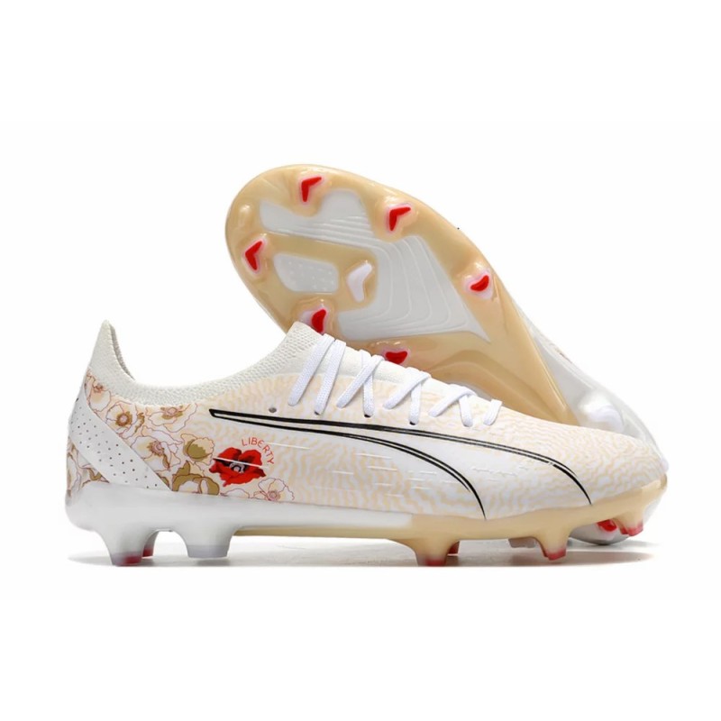 Botas de Fútbol Puma Ultra Ultimate FG Blanco&Naranja&Rojo (#39~#45)