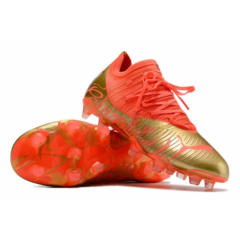 Botas de Fútbol Puma Future Z 1.3 Teazer FG Rojo&Dorado (#39~#45)