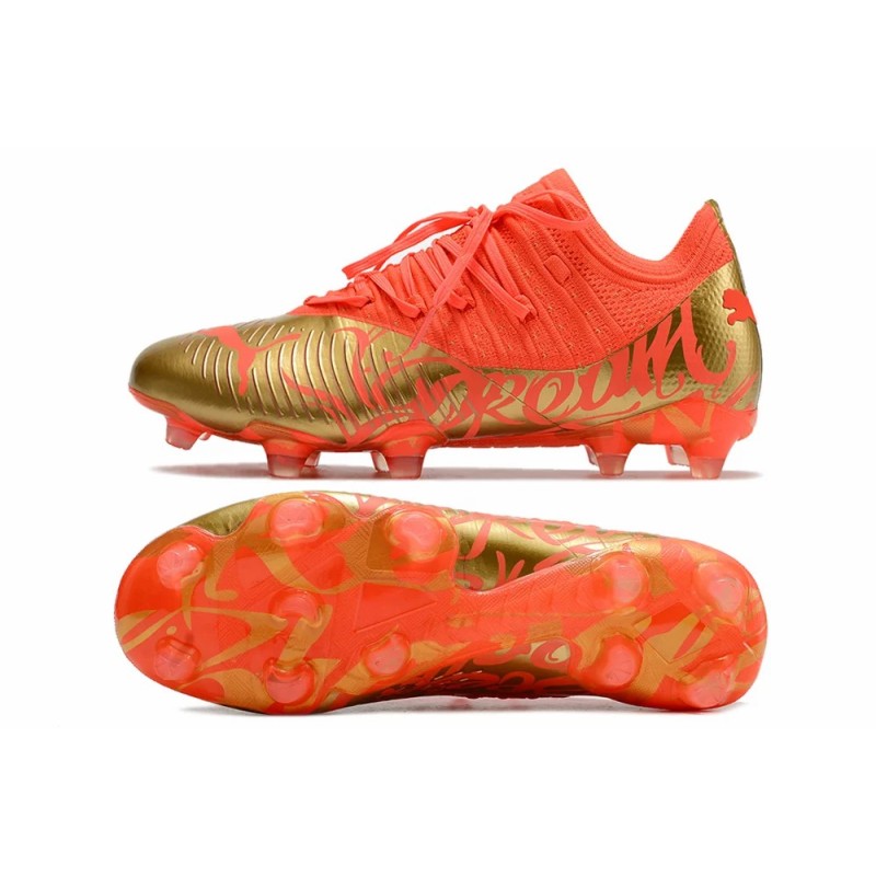 Botas de Fútbol Puma Future Z 1.3 Teazer FG Rojo&Dorado (#39~#45)