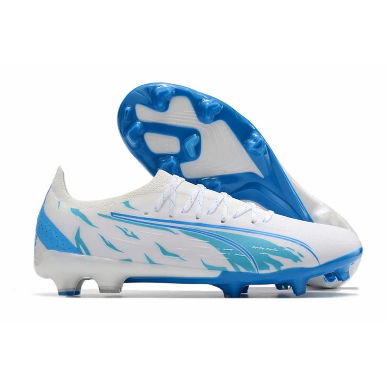 Botas de Fútbol Puma Ultra Ultimate FG Blanco&Azul Claro (#39~#45)