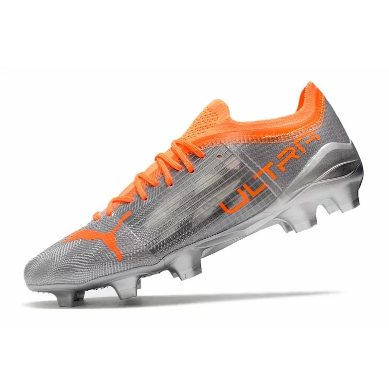 Botas de Fútbol Puma Ultra 1.2 MG Plateado&Naranja (#39~#45)