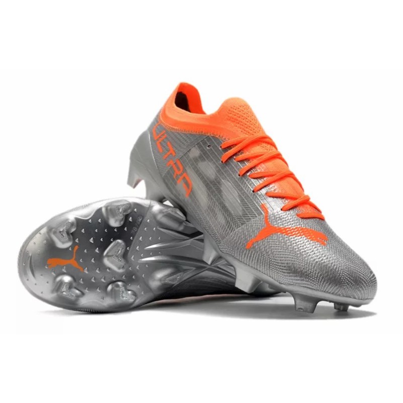 Botas de Fútbol Puma Ultra 1.2 MG Plateado&Naranja (#39~#45)