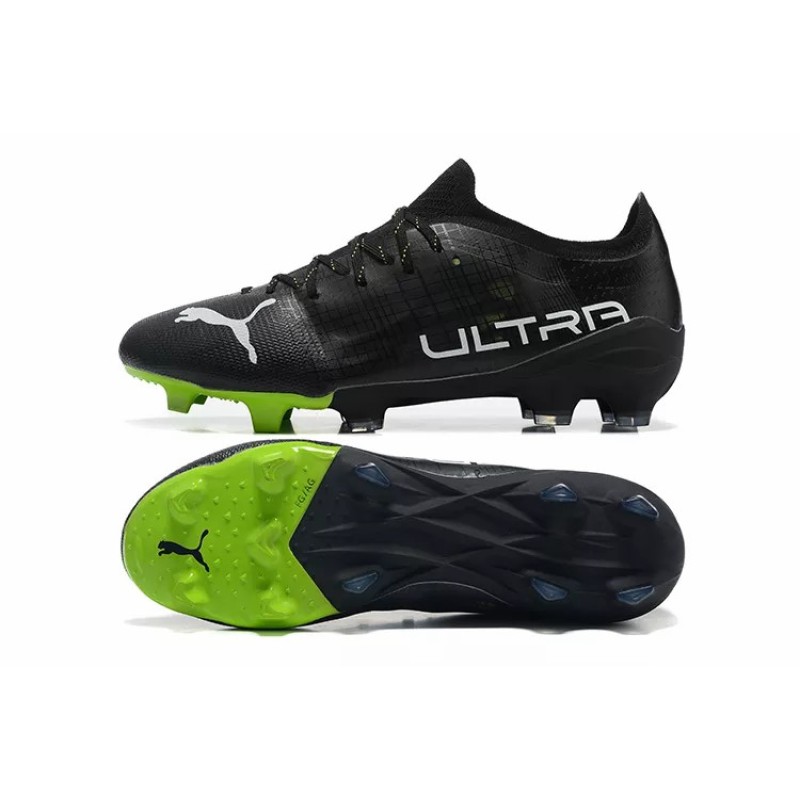 Botas de Fútbol PUMA Ultra 1.4 Instinct FG Negro&Verde Fluorescente (#39~#45)