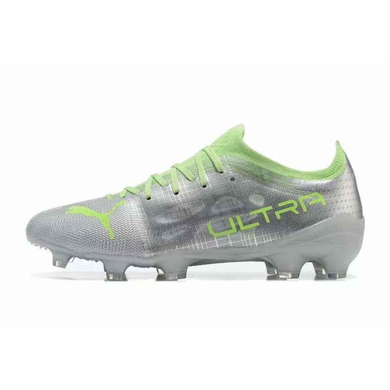 Botas de Fútbol Puma Ultra SL X RIMAC FG Plateado&Verde Fluorescente (#39~#45)