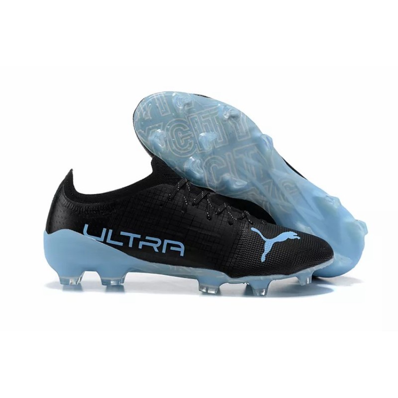 Botas de Fútbol Puma Ultra 1.3 FG / AG Negro&Celeste (#39~#45)
