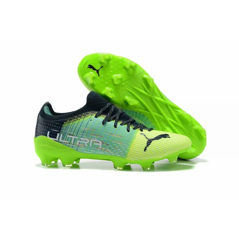 Botas de Fútbol Puma Ultra 1.3 FG / AG Verde Fluorescente&Amarillo Fluorescente&Negro (#39~#45)