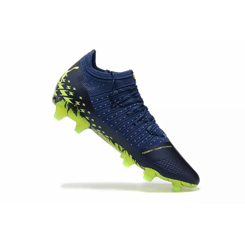 Botas de Fútbol Puma Future Z 1.3 Instinct FG Azul Marino&Amarillo Fluorescente (#39~#45)