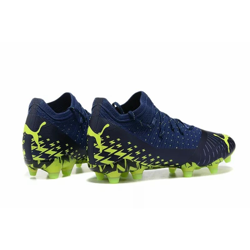 Botas de Fútbol Puma Future Z 1.3 Instinct FG Azul Marino&Amarillo Fluorescente (#39~#45)