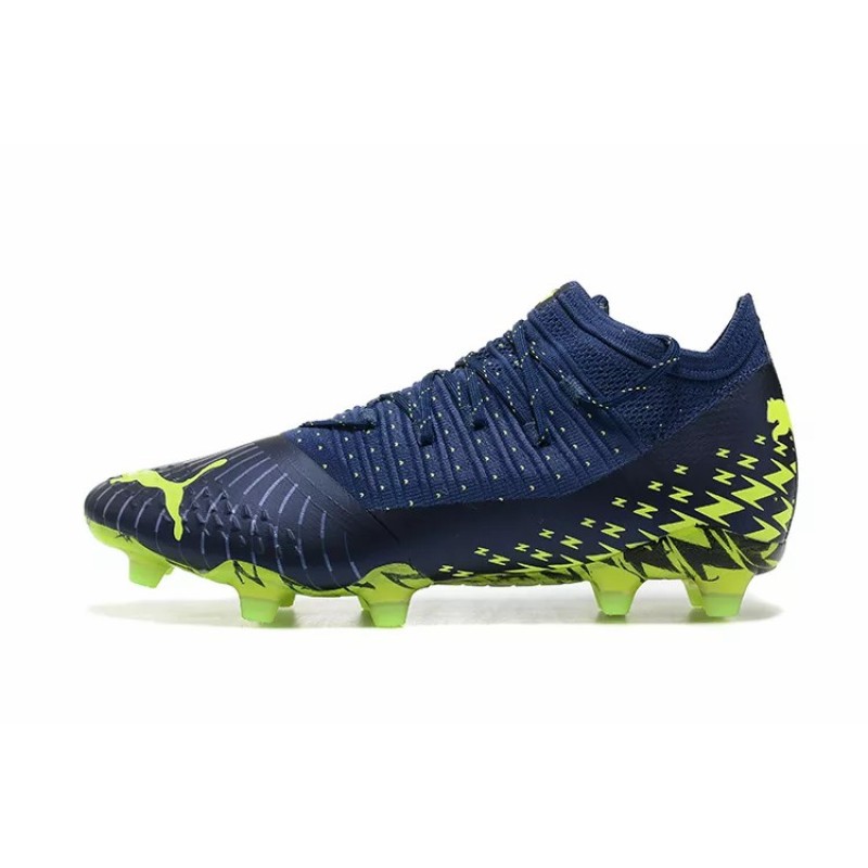 Botas de Fútbol Puma Future Z 1.3 Instinct FG Azul Marino&Amarillo Fluorescente (#39~#45)