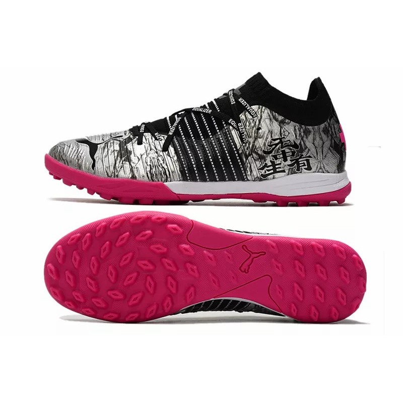 Botas de Fútbol Puma × Equalizer Future Z 1.1 TF Plateado&Amarillo Fluorescente&Rosa (#39~#45)