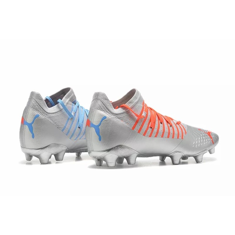 Botas de Fútbol Puma Future Z 1.3 Teazer FG Plateado&Naranja&Azul (#39~#45)
