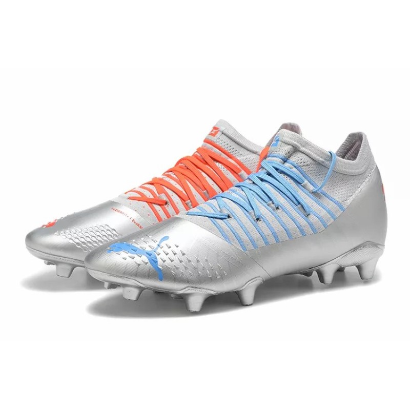 Botas de Fútbol Puma Future Z 1.3 Teazer FG Plateado&Naranja&Azul (#39~#45)