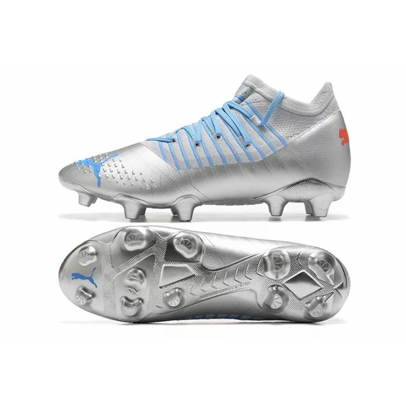 Botas de Fútbol Puma Future Z 1.3 Teazer FG Plateado&Naranja&Azul (#39~#45) Botas de Fútbol Puma Future Z 1.3 Teazer FG Plateado&Naranja&Azul (#39~#45)