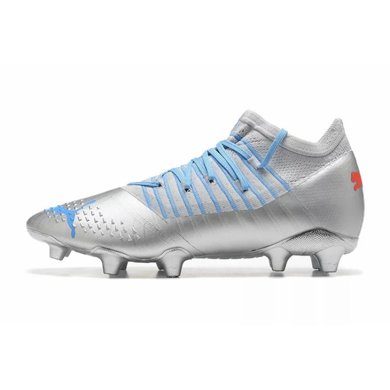Botas de Fútbol Puma Future Z 1.3 Teazer FG Plateado&Naranja&Azul (#39~#45)
