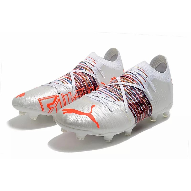 Botas de Fútbol Puma Future Z 1.1 FG Blanco&Rayas Arcoiris (#39~#45)