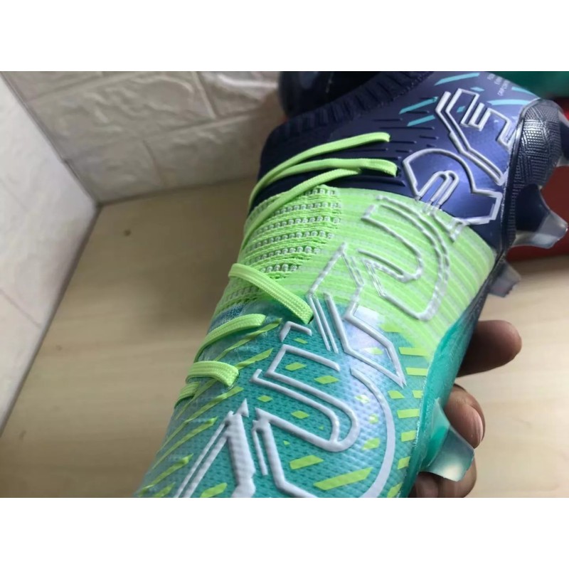 Botas de Fútbol Puma Future Z 1.1 FG Azul Marino&Amarillo&Verde Fluorescente (#39~#45)