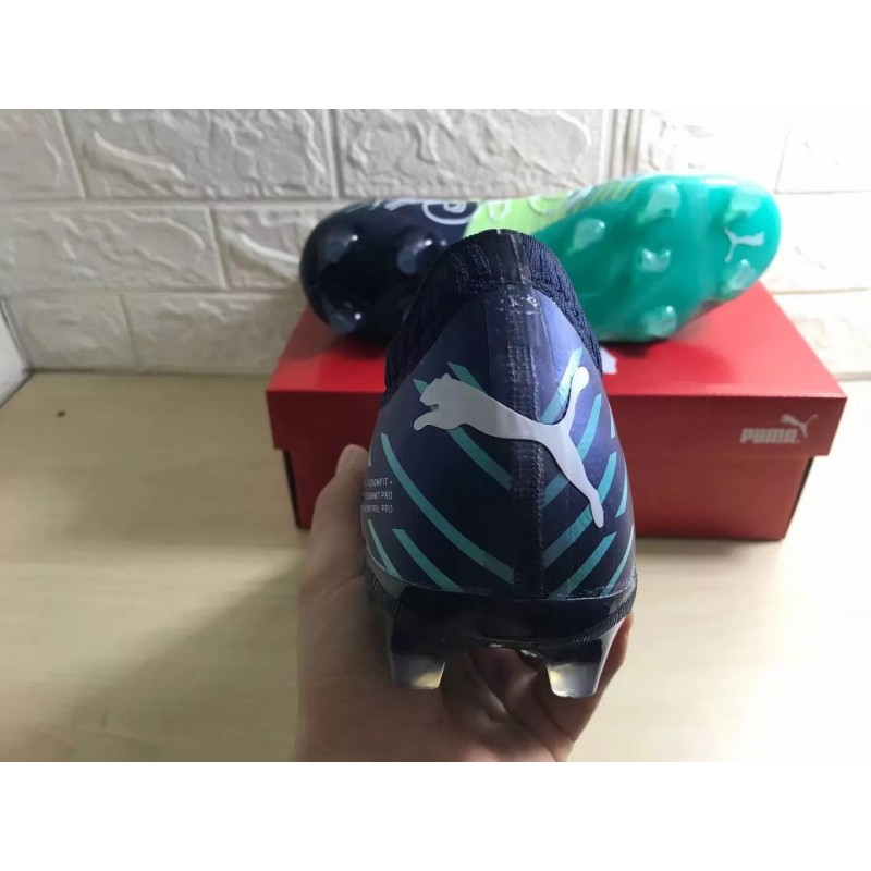 Botas de Fútbol Puma Future Z 1.1 FG Azul Marino&Amarillo&Verde Fluorescente (#39~#45)