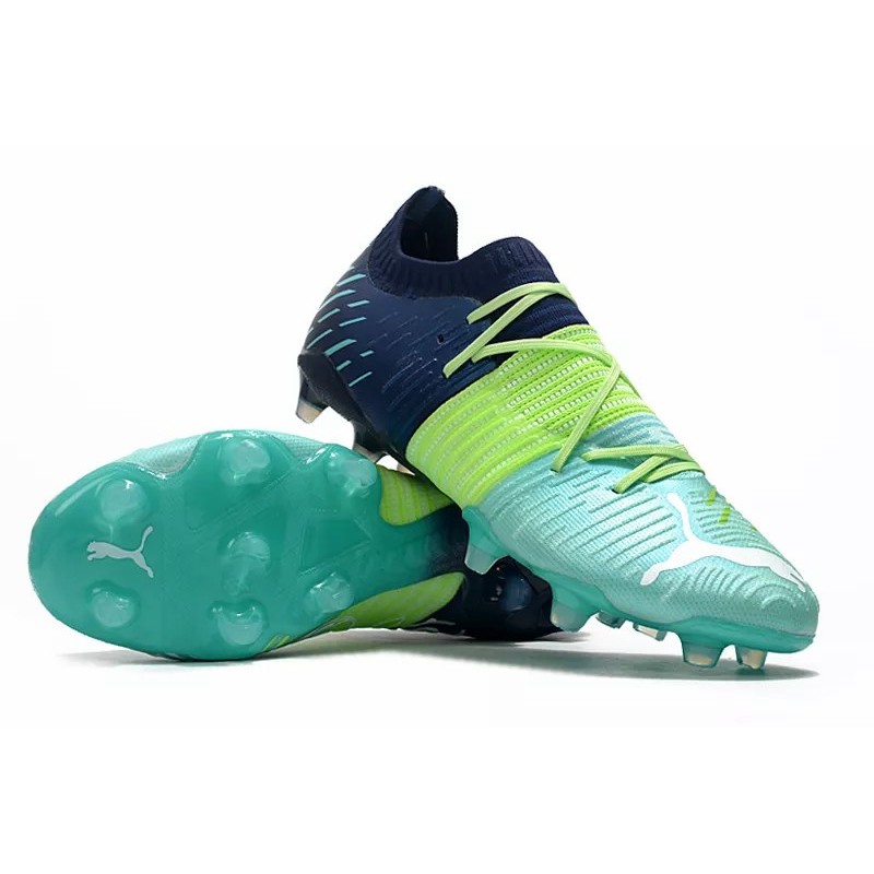 Botas de Fútbol Puma Future Z 1.1 FG Azul Marino&Amarillo&Verde Fluorescente (#39~#45)