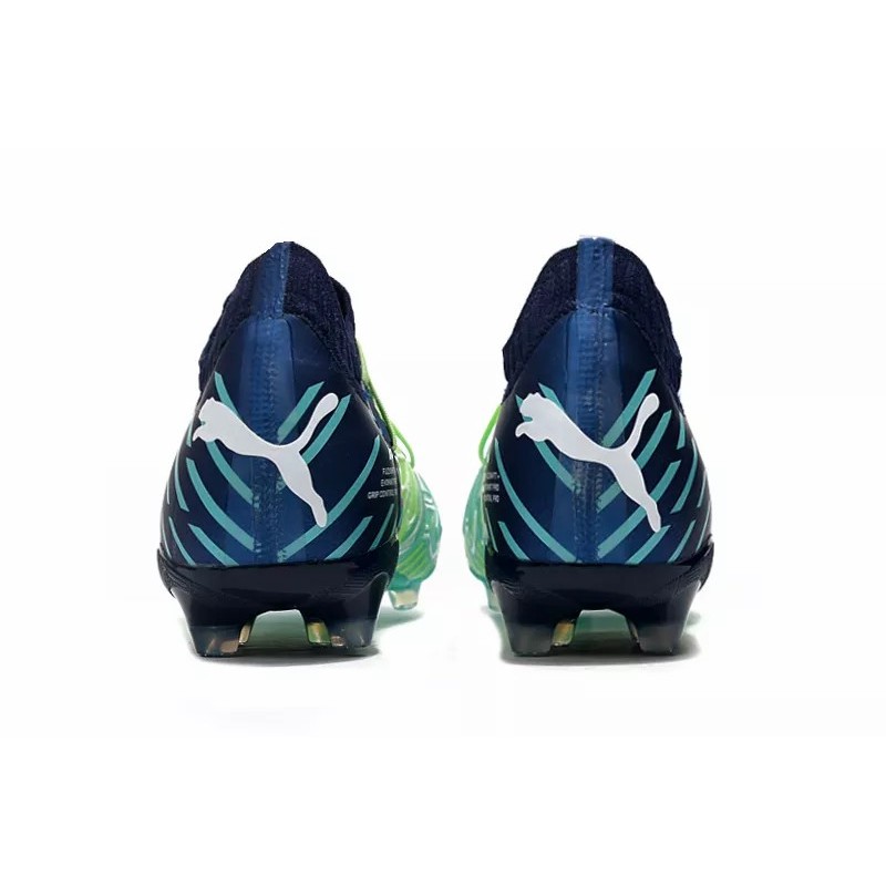 Botas de Fútbol Puma Future Z 1.1 FG Azul Marino&Amarillo&Verde Fluorescente (#39~#45)