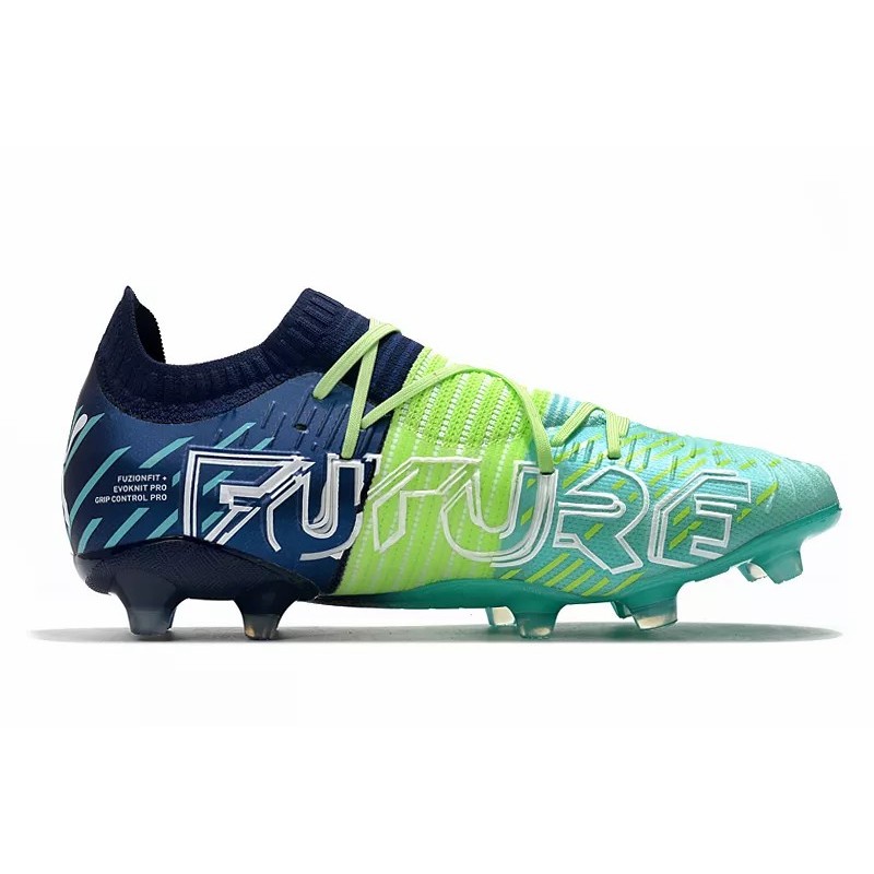 Botas de Fútbol Puma Future Z 1.1 FG Azul Marino&Amarillo&Verde Fluorescente (#39~#45)