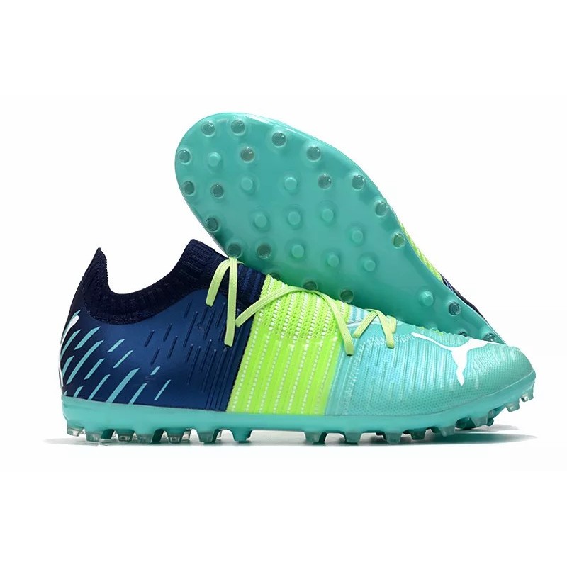 Botas de Fútbol Puma Future Z 1.1 MG Verde Claro&Amarillo&Azul Marino (#39~#45)